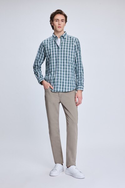 Taş Dinamik Fit Pamuklu 5 Cep Kanvas Pantolon - 1