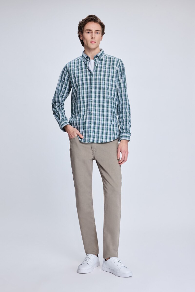 Taş Dinamik Fit Pamuklu 5 Cep Kanvas Pantolon - Hatem Saykı (1)