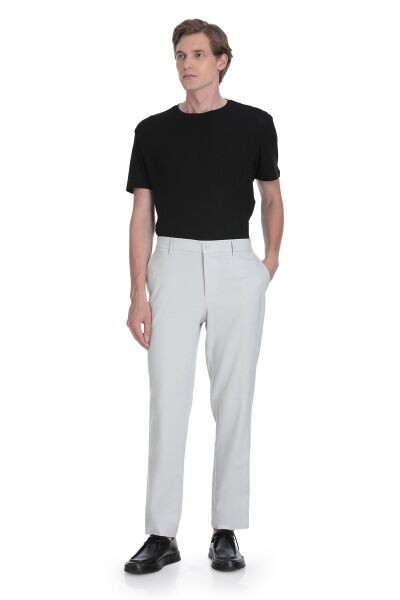 Taş Rahat Kesim Yandan Cepli Keten Jogger Pantolon - 2