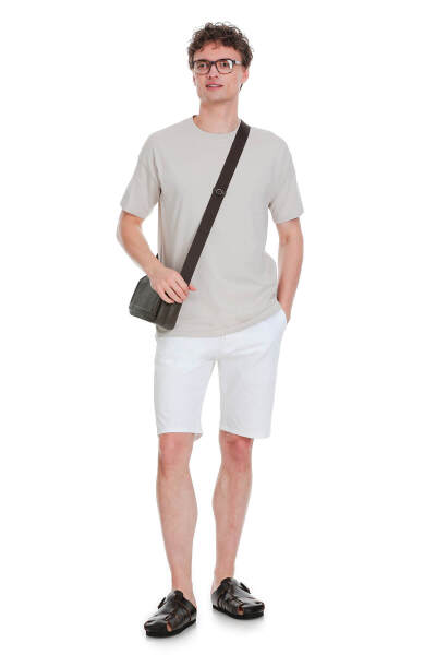 Taş Regular Fit 100% Pamuk Bisiklet Yaka Oversize Tişört - 2