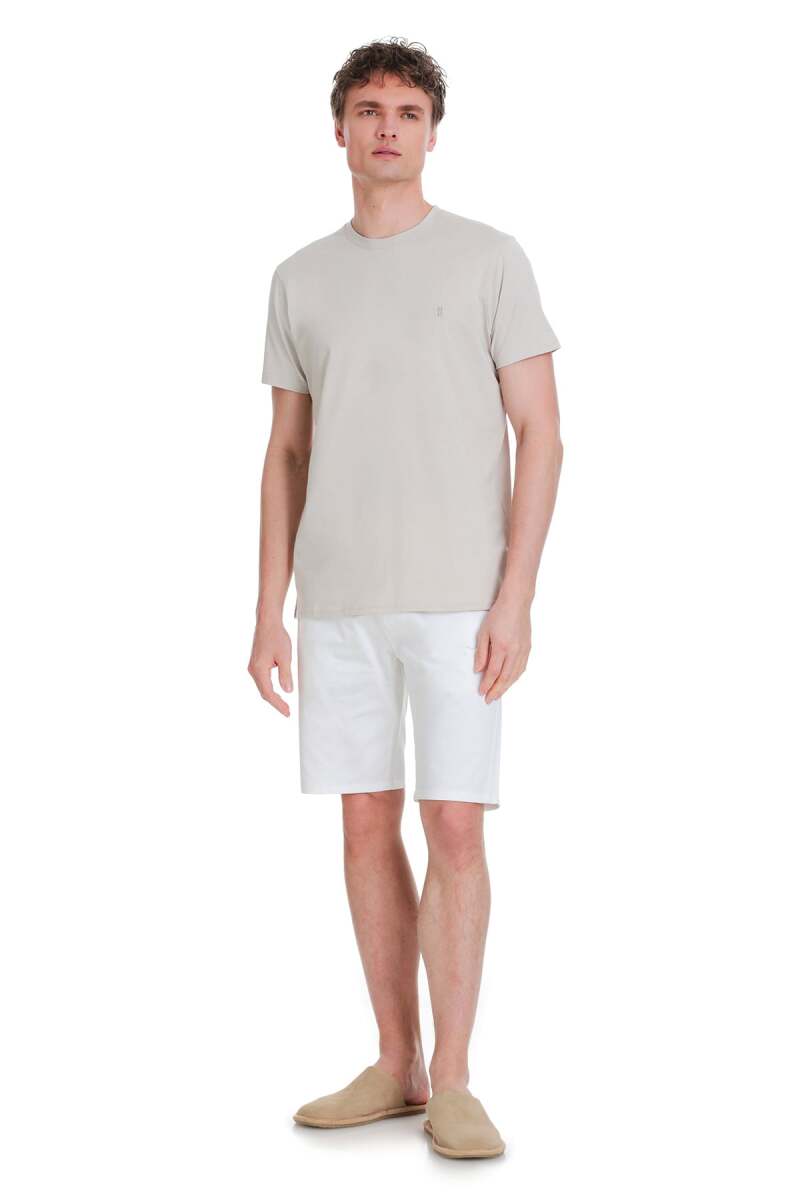 Taş Regular Fit 100% Pamuk Bisiklet Yaka Tişört - HTML (1)