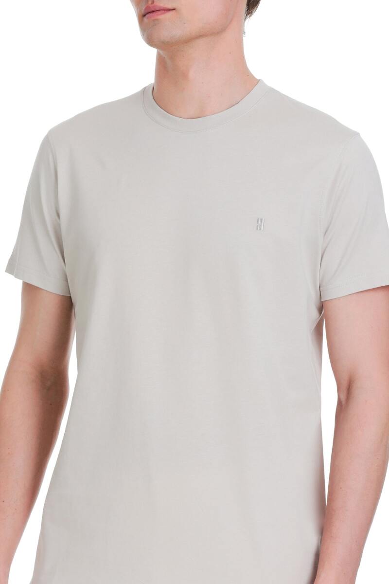 Taş Regular Fit 100% Pamuk Bisiklet Yaka Tişört - HTML (1)