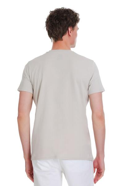 Taş Regular Fit 100% Pamuk Bisiklet Yaka Tişört - 5