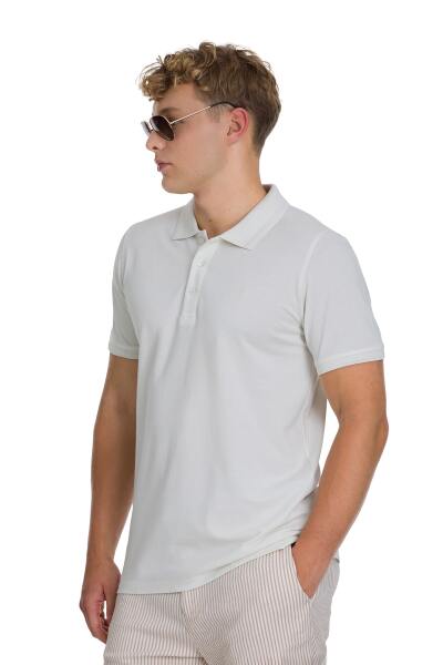 Taş Regular Fit 100% Pamuklu Polo Yaka Tişört - 3