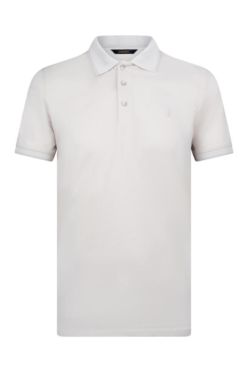 Taş Regular Fit 100% Pamuklu Polo Yaka Tişört - HATEMOĞLU (1)