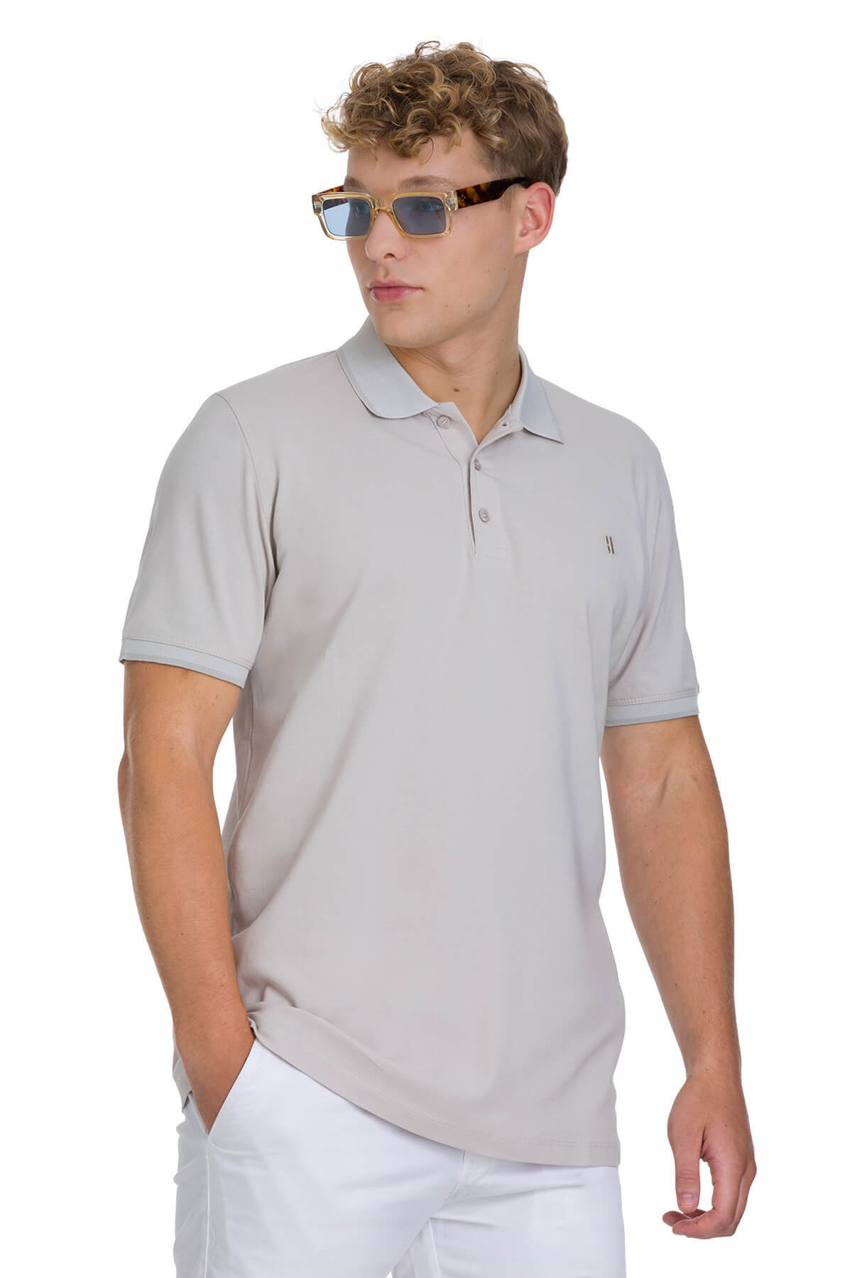 Taş Regular Fit 100% Pamuklu Polo Yaka Tişört - 3