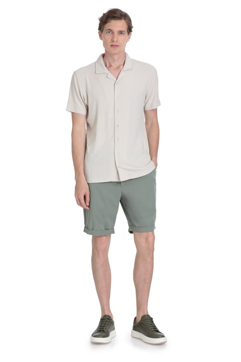 Taş Regular Fit Apaş Yaka Gömlek - Saykı (1)