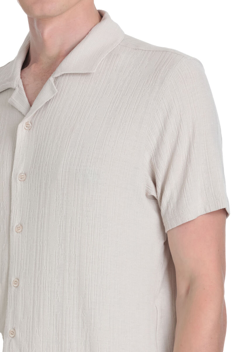 Taş Regular Fit Apaş Yaka Gömlek - Saykı (1)