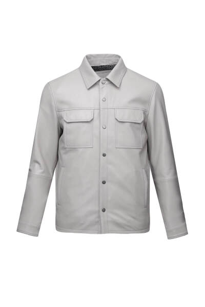 Taş Regular Fit Bebe Yaka 100% Hakiki Deri Mont 