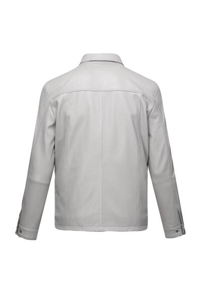 Taş Regular Fit Bebe Yaka 100% Hakiki Deri Mont - 3