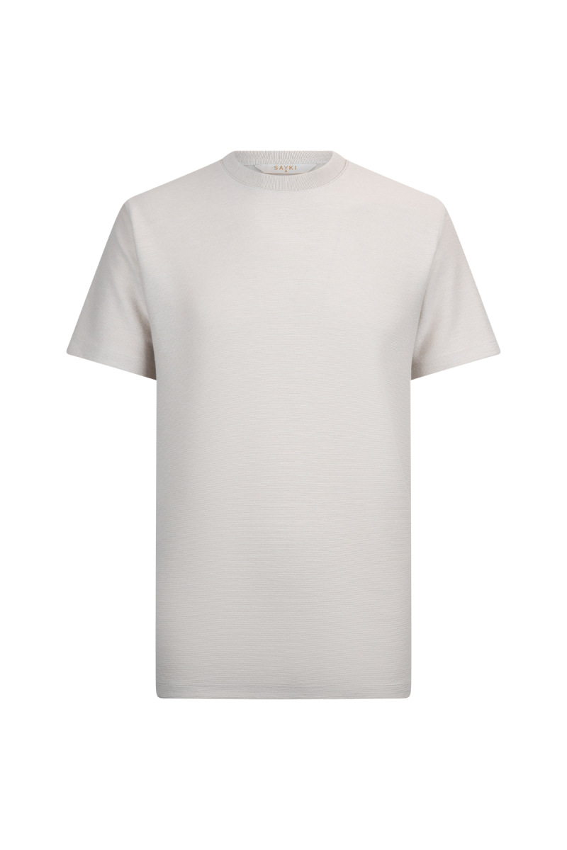 Taş Regular Fit Bisiklet Yaka Basic Tişört - Hatem Saykı