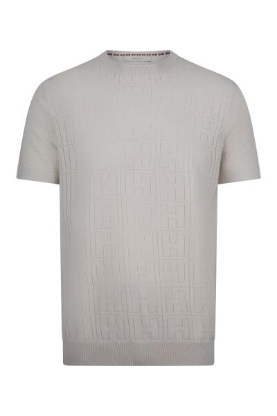 Taş Regular Fit Bisiklet Yaka Rayon Tişört 