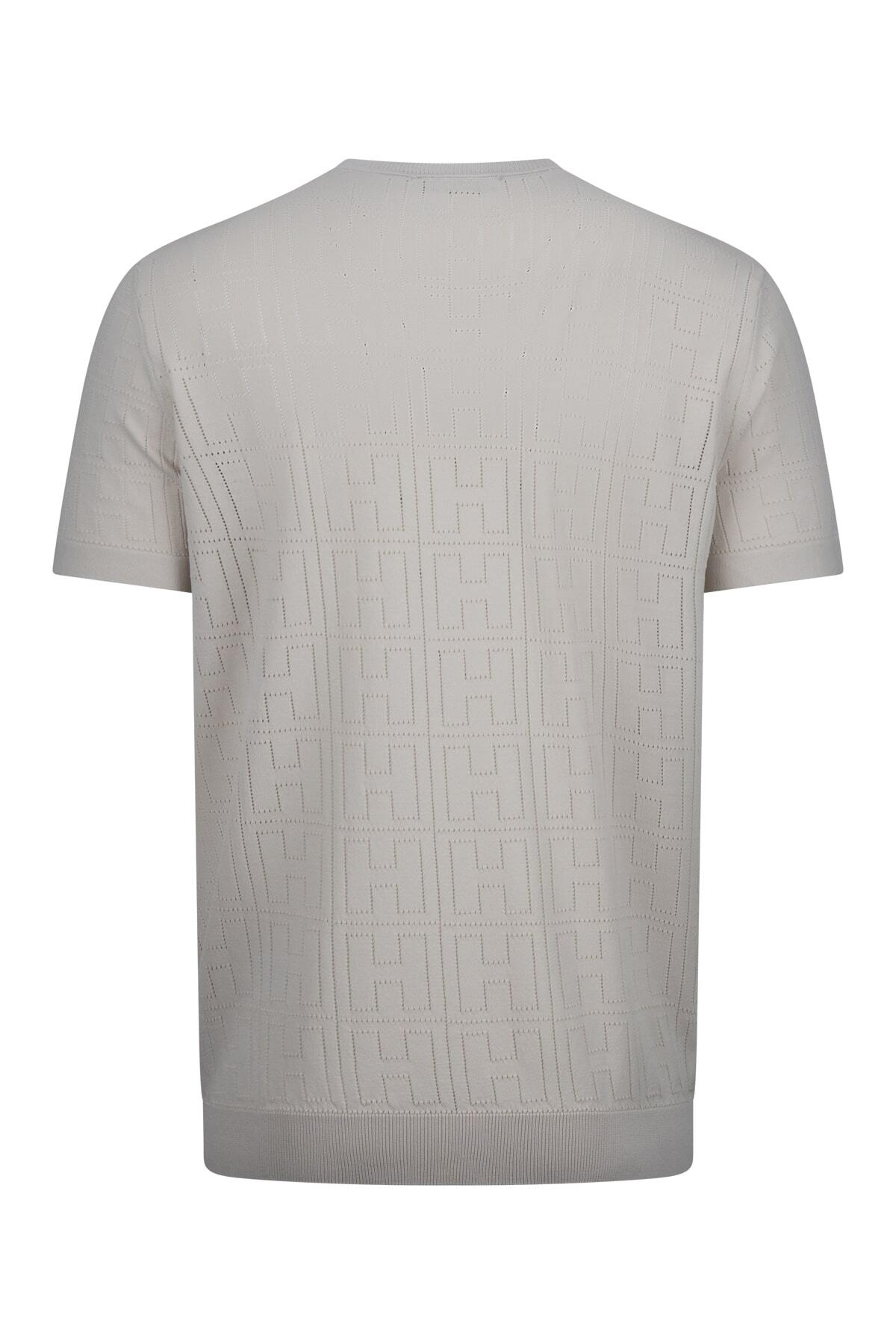 Taş Regular Fit Bisiklet Yaka Rayon Tişört - 2