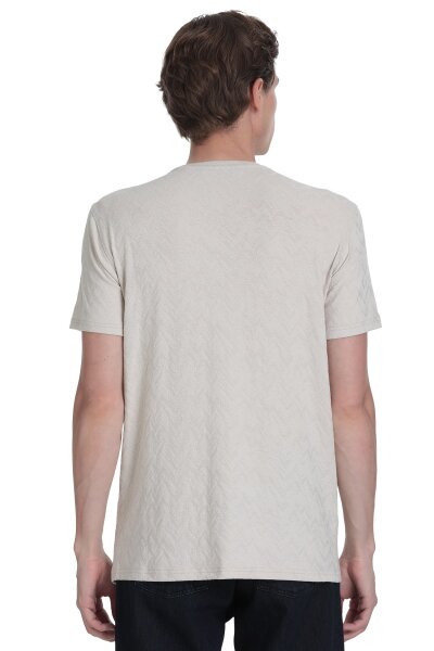 Taş Regular Fit Bisiklet Yaka Tişört - 5