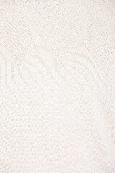 Taş Regular Fit Desenli Pamuklu Balıkçı Yaka Triko Kazak - 5