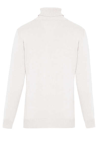 Taş Regular Fit Desenli Pamuklu Balıkçı Yaka Triko Kazak - 4