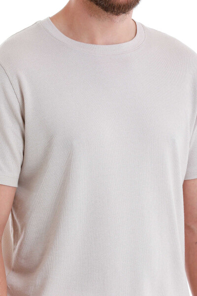 Taş Regular Fit Bisiklet Yaka Pamuklu Tişört - 6