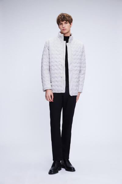 Taş Regular Fit Hakim Yaka Kapitone Mont - 2