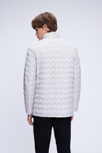 Taş Regular Fit Hakim Yaka Kapitone Mont - 5