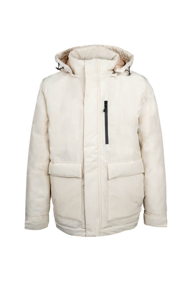 Taş Regular Fit Hakim Yaka Kapüşonlu Kaban - Hatem Saykı