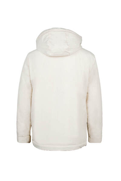 Taş Regular Fit Hakim Yaka Kapüşonlu Kaban - 2