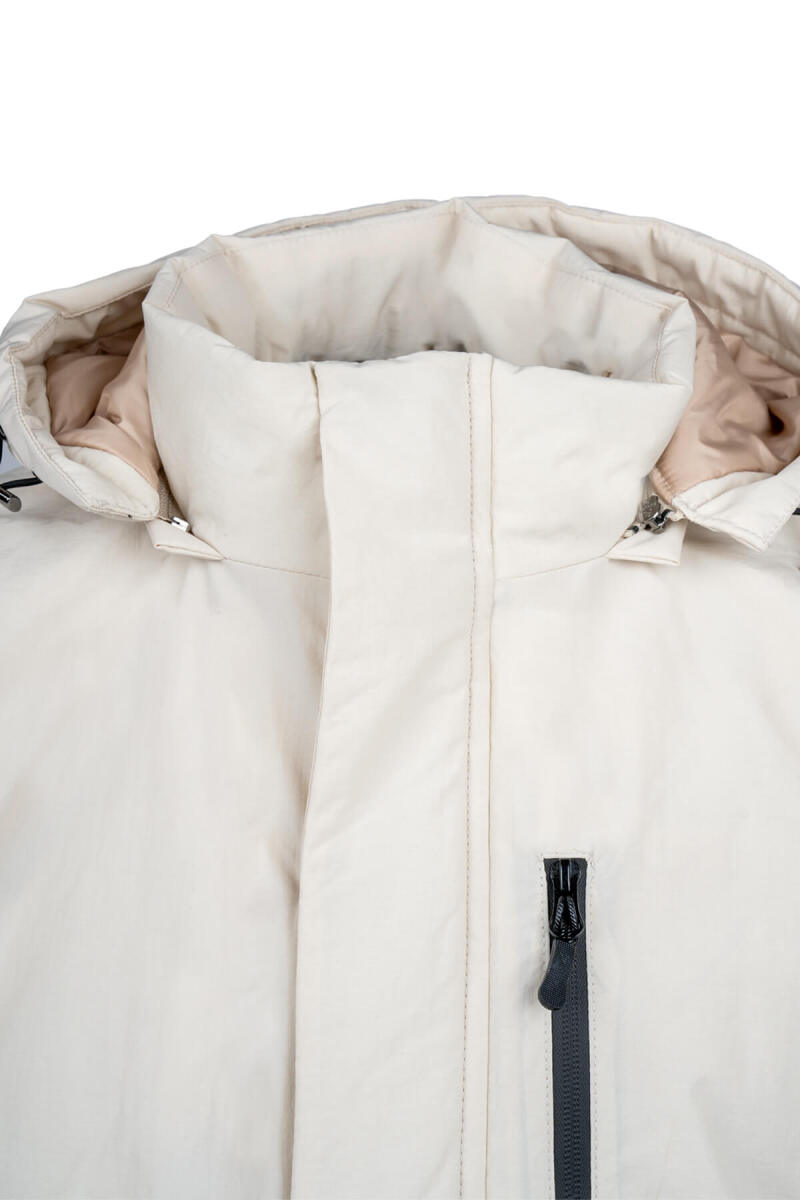 Taş Regular Fit Hakim Yaka Kapüşonlu Kaban - Hatem Saykı (1)