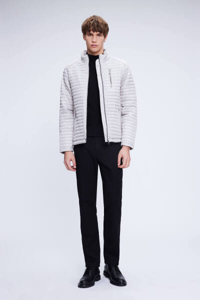 Taş Regular Fit Hakim Yaka Şişme Mont - 2