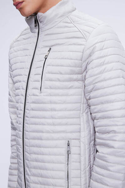 Taş Regular Fit Hakim Yaka Şişme Mont - 3