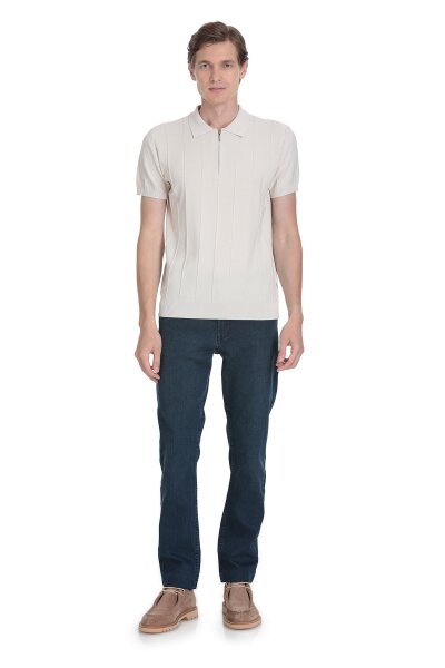 Taş Regular Fit Polo Yaka Rayon Tişört - 2