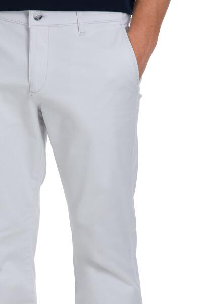 Taş Regular Fit Yandan Cepli Kanvas Pantolon - 4