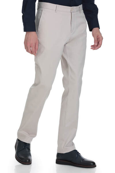 Taş Regular Fit Yandan Cepli Pamuklu Kanvas Pantolon - 1