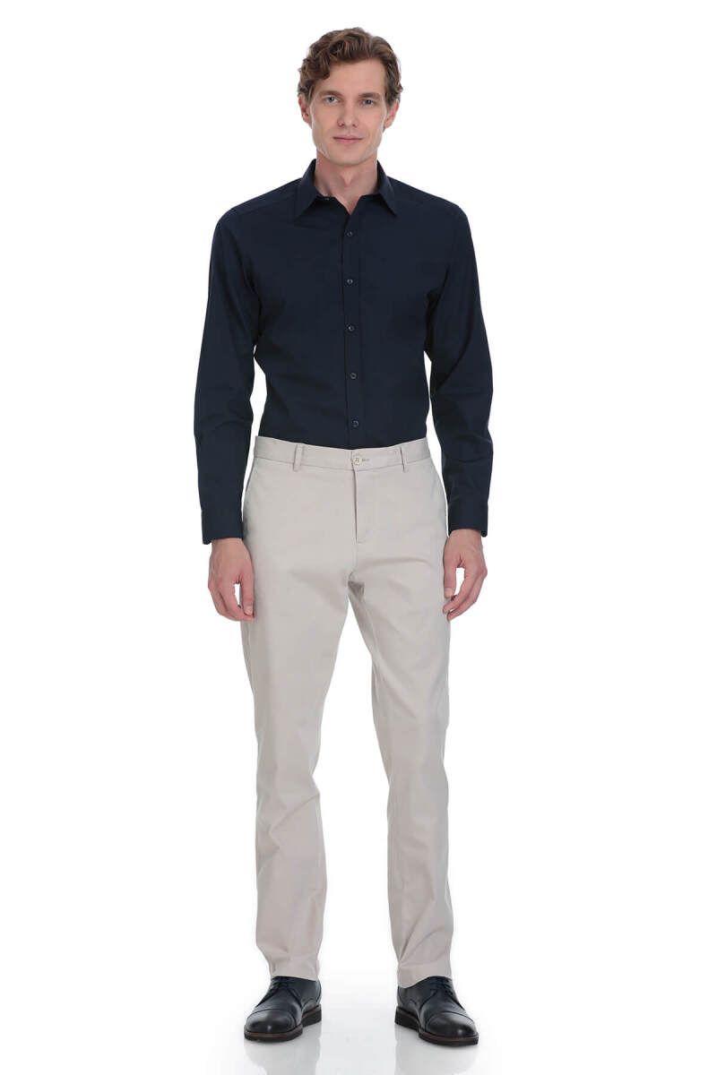 Taş Regular Fit Yandan Cepli Pamuklu Kanvas Pantolon - Saykı (1)