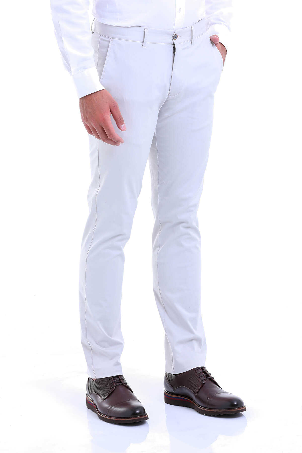 Taş Regular Fit Pamuklu Yandan Cep Kanvas Pantolon - 1