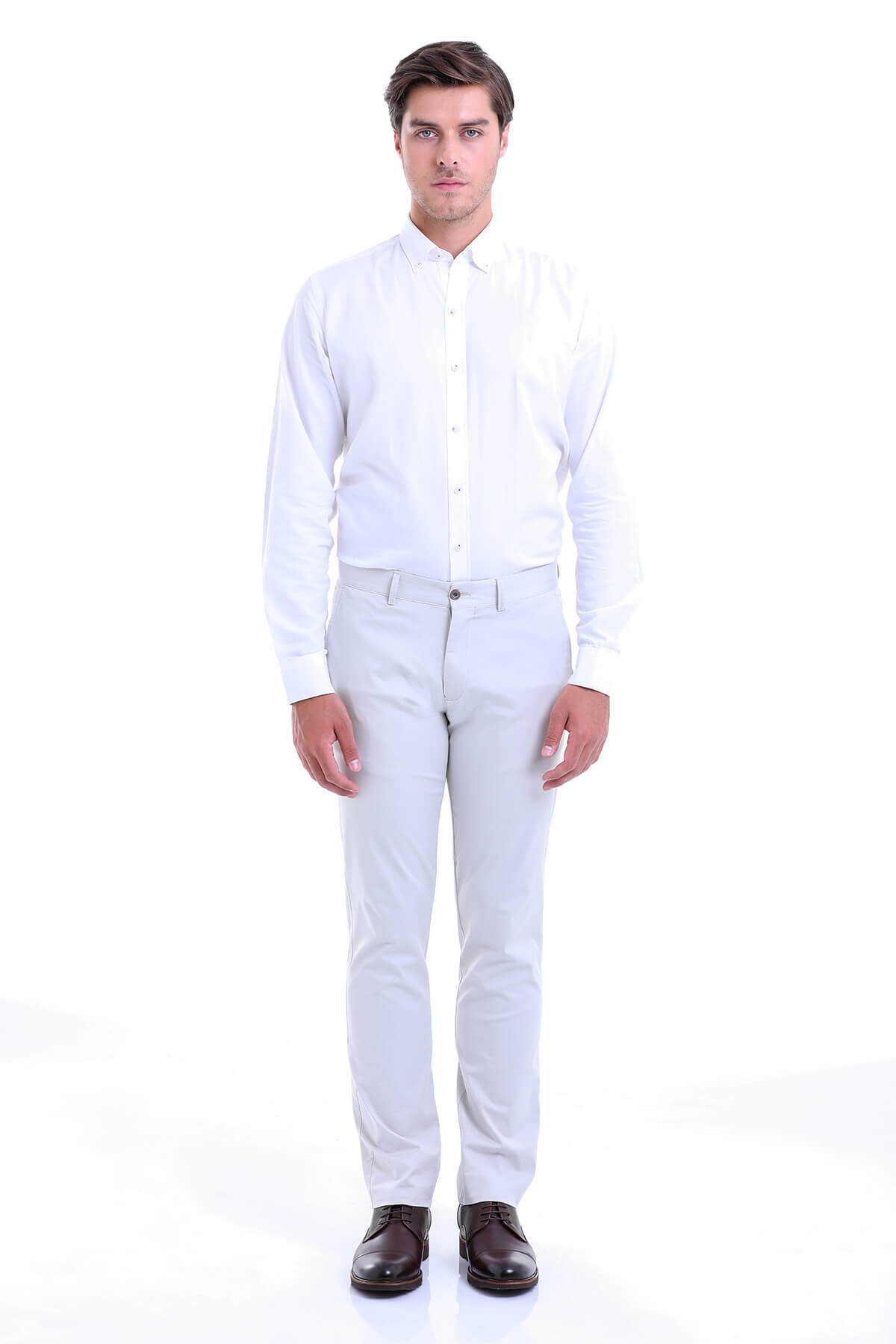 Taş Regular Fit Pamuklu Yandan Cep Kanvas Pantolon - 4