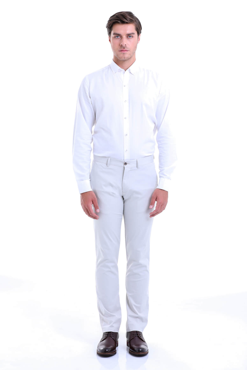 Taş Regular Fit Pamuklu Yandan Cep Kanvas Pantolon - Hatemoğlu (1)