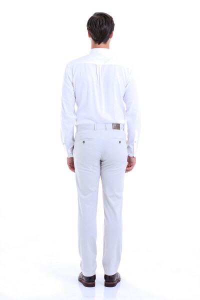 Taş Regular Fit Pamuklu Yandan Cep Kanvas Pantolon - 5