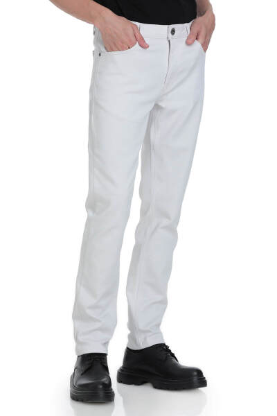 Taş Slim Fit 5 Cep Pamuklu Kanvas Pantolon - 3