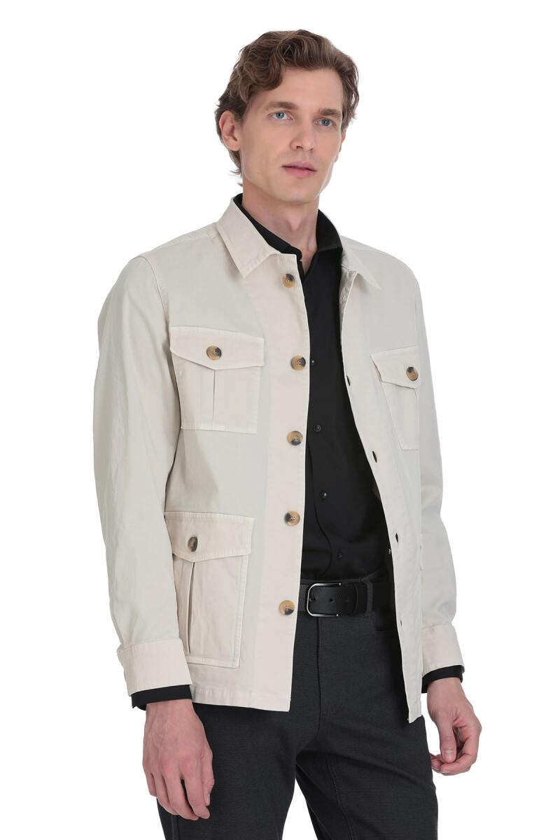 Taş Slim Fit Bebe Yaka Mevsimlik Mont - Saykı (1)