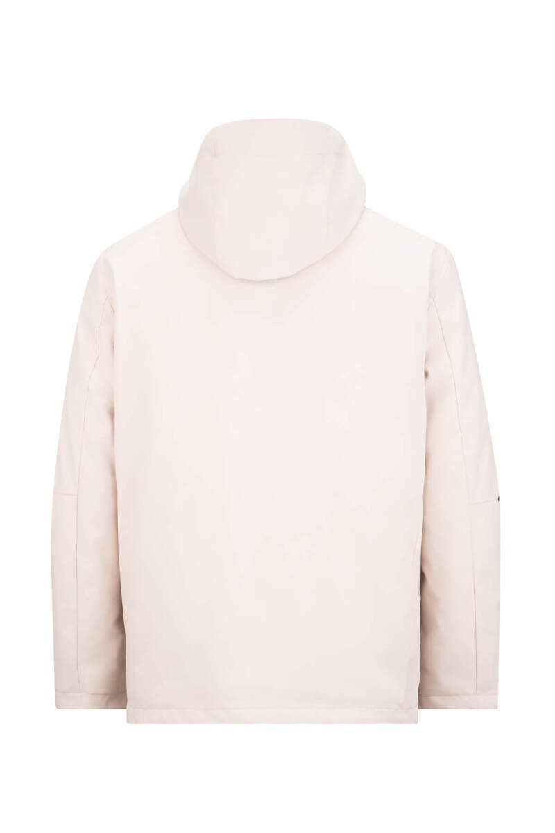 Taş Slim Fit Hakim Yaka Kapüşonlu Kaban - Saykı (1)