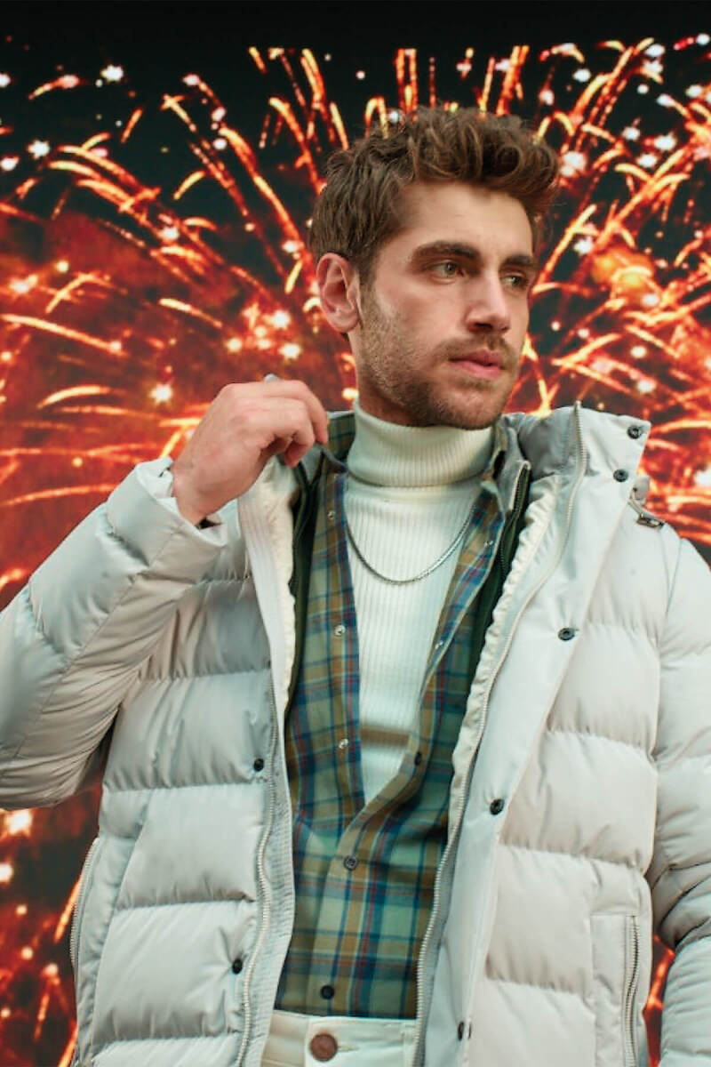 Taş Slim Fit Hakim Yaka Kapüşonlu Kaban - Hatem Saykı (1)