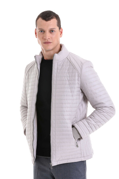 Taş Slim Fit Hakim Yaka Şişme Mont 