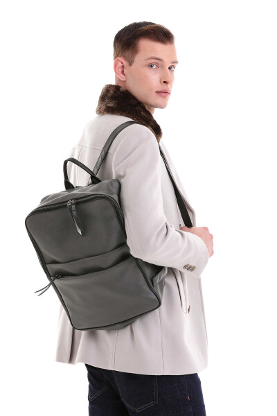 Taş Slim Fit Kürklü Kruvaze Yünlü Kaban - 5