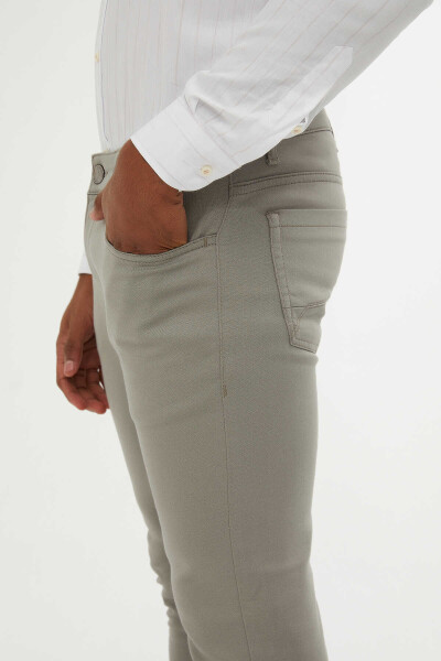 Taş Slim Fit Pamuklu 5 Cep Kanvas Pantolon - 6
