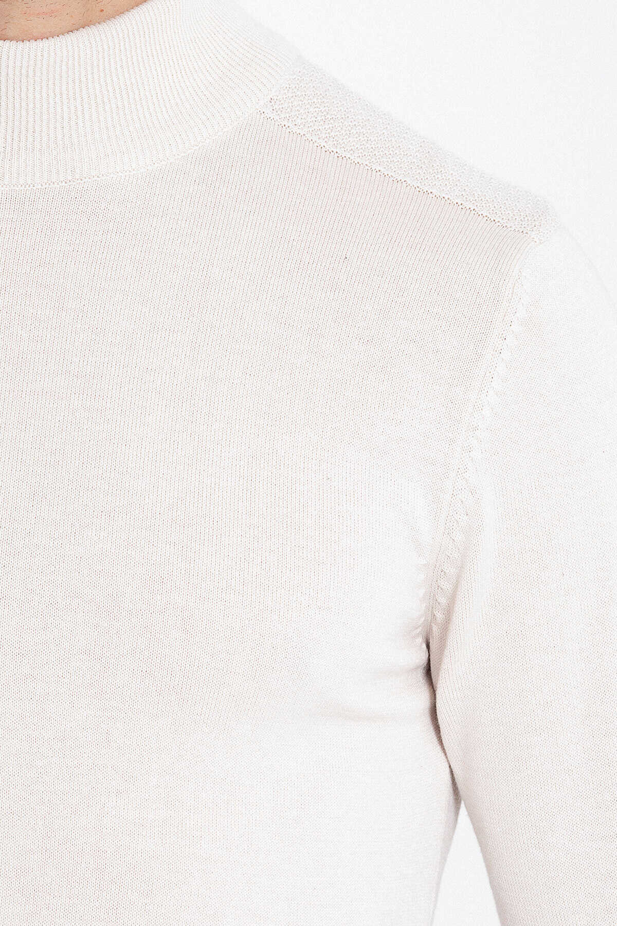 Taş Regular Fit Yarım Balıkçı Yaka Pamuklu Triko Kazak - 8