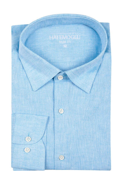 Turkuaz Slim Fit Gömlek - 3