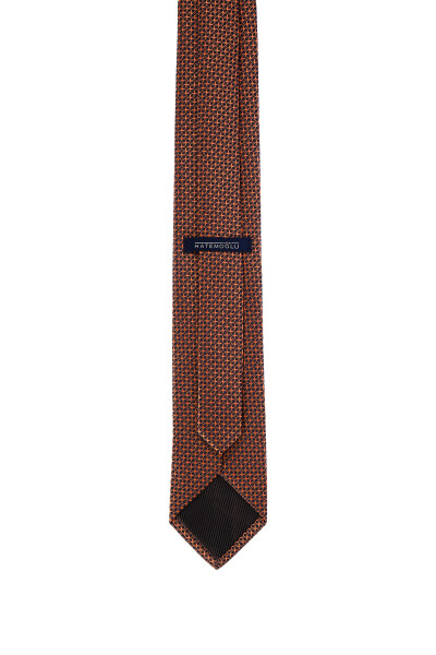 Turuncu Desenli Kravat - 3