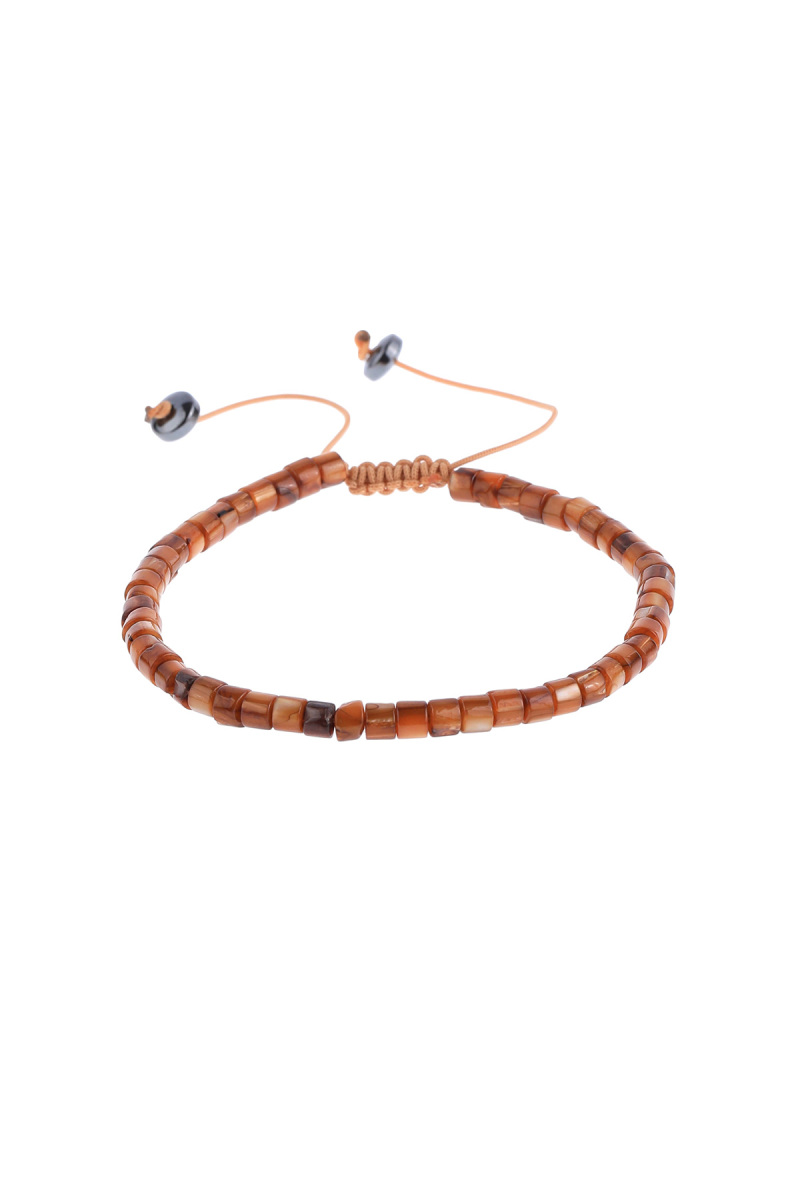 Turuncu Hematit Taşlı Erkek Bileklik - Hatem Saykı