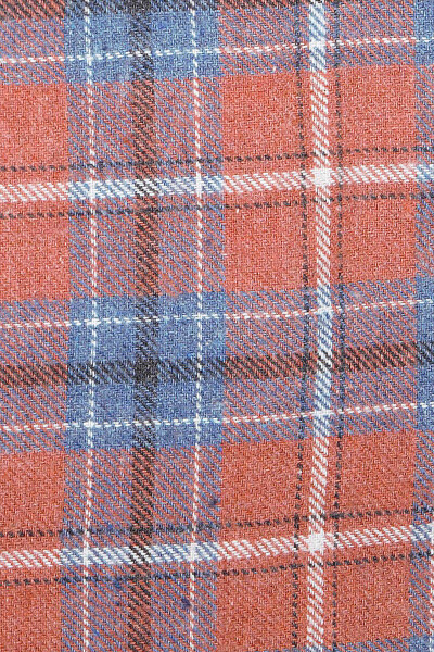 Turuncu Slim Fit Kareli Pamuklu Uzun Kol Gömlek - 3