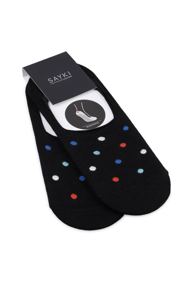 Turuncu Puantiyeli Pamuklu İkili Babet Çorap - HATEM SAYKI