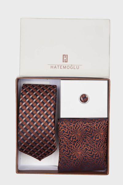 Kiremit Basic Kravat Mendil Yaka Rozeti - 1